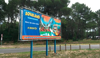 panneau publicitaire aqualand